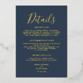 Elegant Script Details Bruiloft Behuizing Kaart (Voorkant)