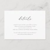 Elegant Script Details Enclosure Kaart (Voorkant)