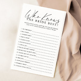 Elegant script die weet de bruid beste spel