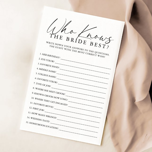 Elegant script die weet de bruid beste spel (Creator heeft geüpload)