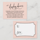 Elegant Script Display Vrijgezellenfeest Blush Lab Informatiekaartje (Voorkant / Achterkant)