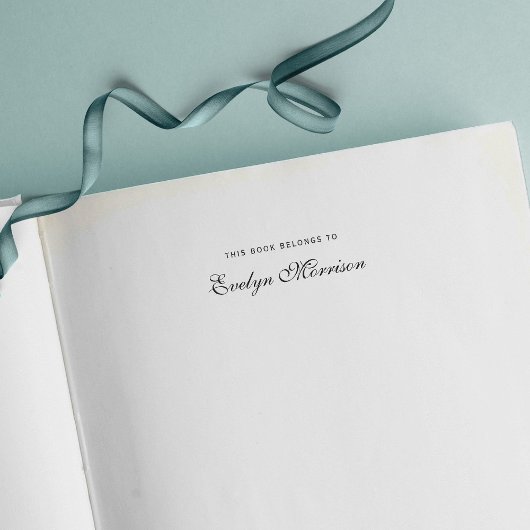 Elegant script Dit boek behoort tot Zelfinktende Stempel