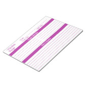 Elegant Script Donker Roze 8.5x11 Recepten Notitieblok (Schuin)