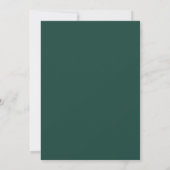 Elegant Script Donkergroen Afstuderen Kaart (Achterkant)