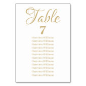 Elegant script douane gold text Wedding Kaart (Voorkant)