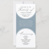 Elegant Script Dusty Blue Arch Trouwprogramma (Voorkant)