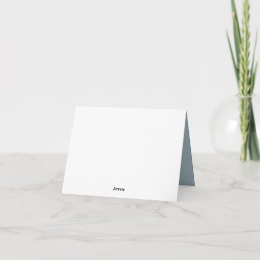 Elegant script Dusty Blue Baby Boy Bedankt Card (Achterkant)