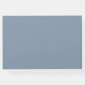 Elegant Script Dusty Blue en Gold Wedding Gastenboek (Achterkant)