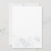 Elegant Script Dusty Blue Floral Vrijgezellenfeest Kaart (Achterkant)