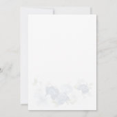 Elegant Script Dusty Blue Floral Wedding Kaart (Achterkant)