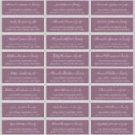 Elegant Script Dusty Mauve Wedding Guest Address Sticker<br><div class="desc">Moderne Elegant Script Dusty Mauve Minimalist Wedding Guest Name Address custom personalized Labels Stickers on mauve or dusty plum paars color background. De gastnaam wordt geschreven in een cursief,  met de hand geschreven lettertypemanuscript van de spoelststaart. Dit heeft 24 stickers.</div>