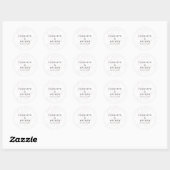 Elegant Script Dusty Roze Monogram Bruiloft Ronde Sticker (Vel)