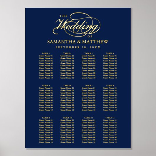 Elegant Script Echte Folie geperste zithoek Folie Afdrukken (Voorkant)