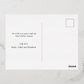 Elegant Script Echte Folie Vakantie Foto Briefkaar Uitnodiging Briefkaart (Achterkant)