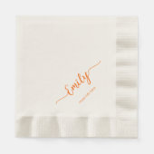 Elegant script Ecru Servet (Voorkant)