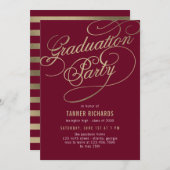 Elegant Script EDITABLE COLOR Afstuderen Kaart (Voorkant / Achterkant)