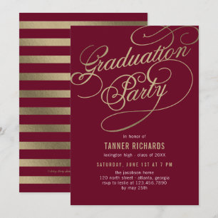 Elegant Script EDITABLE COLOR Afstuderen Kaart