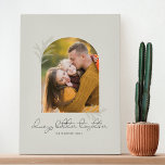 Elegant script | Een betere combinatie van familie Canvas Afdruk<br><div class="desc">Moderne manuscriptlezing ALTIJD BETER SAMEN onder uw familiefoto in een elegante omgezette boog die door spruce takken wordt omringd.</div>