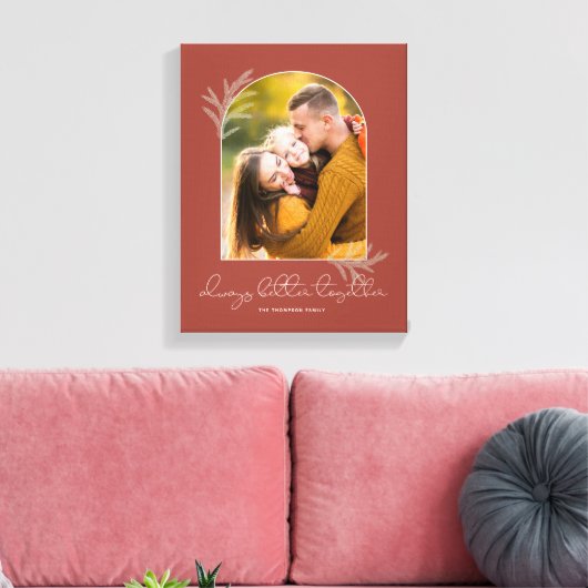 Elegant script | Een betere combinatie van familie Canvas Afdruk (Insitu (Woonkamer))