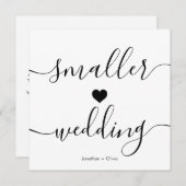 Elegant Script Eenvoudig Afslanken Kleinere Trouwd Aankondiging (Voorkant / Achterkant)