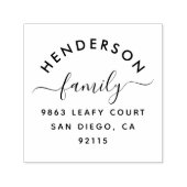 Elegant script Eenvoudig familie retouradres Zelfinktende Stempel (Design)