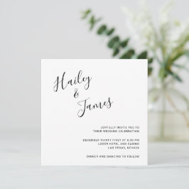 Elegant Script Eenvoudig Minimaal Modern Bruiloft Kaart
