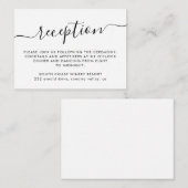 Elegant Script Eenvoudig Minimalistisch Huwelijksr Informatiekaartje (Voorkant / Achterkant)