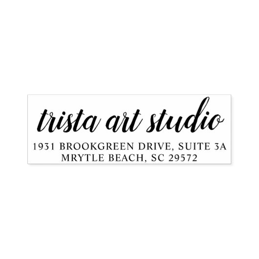 Elegant Script Eenvoudig Modern Zelfinktende Stempel (Design)