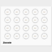 Elegant script, eenvoudig Save the Date envelop ze Ronde Sticker (Vel)