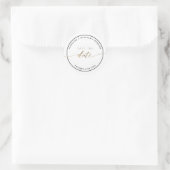 Elegant script, eenvoudig Save the Date envelop ze Ronde Sticker (Tas)