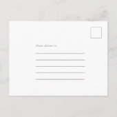 Elegant Script Eenvoudig Zwart Wit Sla de datum op Uitnodiging Briefkaart (Achterkant)