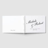 Elegant Script Eenvoudige Basic Clean White Classy Gastenboek (Volledig)