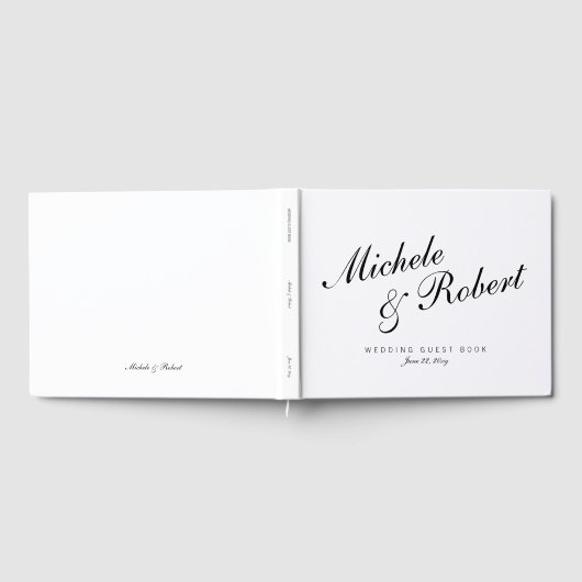 Elegant Script Eenvoudige Basic Clean White Classy Gastenboek (Volledig)