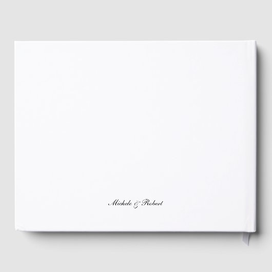 Elegant Script Eenvoudige Basic Clean White Classy Gastenboek (Achterkant)