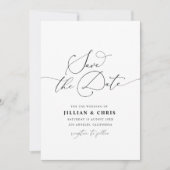 Elegant script eenvoudige bruiloft kaart (Voorkant)