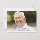 Elegant Script Eenvoudige Cross Custom begrafenisf Bedankkaart (Achterkant)