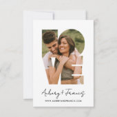 Elegant script Eenvoudige foto bruiloft vriendelij RSVP Kaartje (Achterkant)