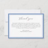 Elegant Script Eenvoudige moderne aangepaste begra Bedankkaart (Voorkant)