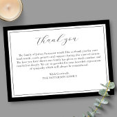 Elegant Script Eenvoudige moderne aangepaste begra Bedankkaart