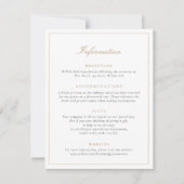 Elegant Script Eenvoudige moderne bruiloft informa Kaart (Voorkant)