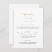 Elegant Script Eenvoudige moderne bruiloft informa Kaart (Voorkant / Achterkant)