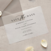 Elegant script eenvoudige moderne bruiloft save th acryl uitnodigingen