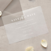 Elegant script eenvoudige moderne bruiloft save th acryl uitnodigingen