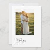 Elegant Script Eenvoudige QR-code Trouwfoto Save The Date (Voorkant)