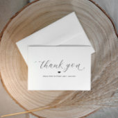 Elegant Script Eenvoudige Trouwfeest Bruidsbeurs P Bedankkaart