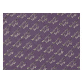 Elegant Script Eggplant Merry kerst Tafelkleed (Voorkant (Horizontaal))