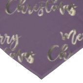 Elegant Script Eggplant Merry kerst Tafelkleed (Gekanteld)
