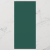 Elegant Script Emerald Groen Waterverf Bruiloft Menu (Achterkant)
