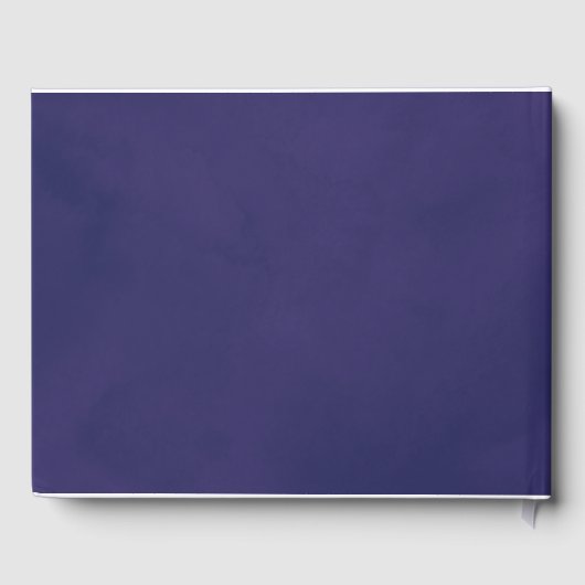 Elegant Script Emerald Paarse en gouden bruiloft Gastenboek (Achterkant)