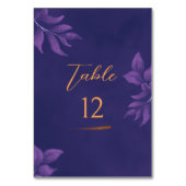 Elegant Script Emerald Paarse en gouden bruiloft Kaart (Voorkant)